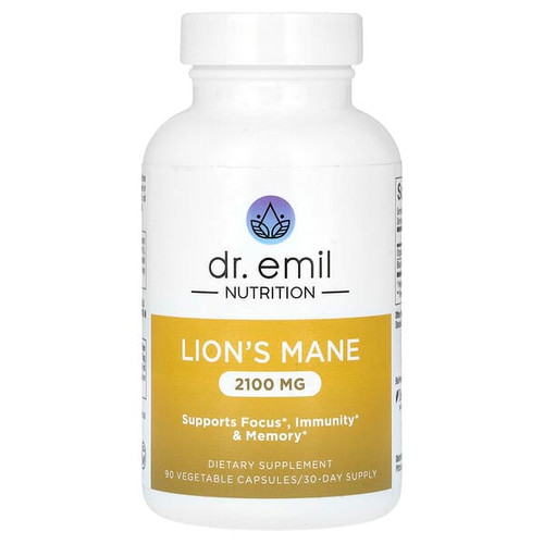 <img alt="Dr. Emil Nutrition, Lions Mane, 90 Vegetable Capsules" title="Dr. Emil Nutrition, Lions Mane, 90 Vegetable Capsules,850002956269"