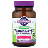 <img alt="Oregons Wild Harvest, Organic Vitamin D3 + K2, 60 Organic Vegan Capsules" title="Oregons Wild Harvest, Organic Vitamin D3 + K2, 60 Organic Vegan Capsules,706195140056"