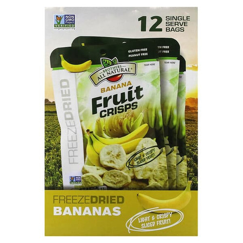 <img alt="Brothers-All-Natural, Fruit Crisps, Banana, 12 Single Serve Bags, 0.59 oz (17 g) Each" title="Brothers-All-Natural, Fruit Crisps, Banana, 12 Single Serve Bags, 0.59 oz (17 g) Each,894185000555"