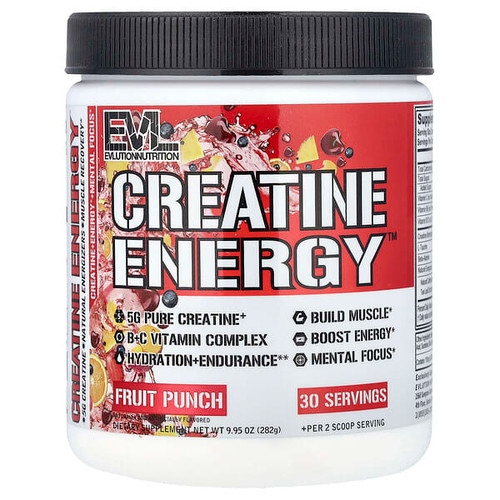 <img alt="EVLution Nutrition, Creatine Energy, Fruit Punch, 9.95 oz (282 g)" title="EVLution Nutrition, Creatine Energy, Fruit Punch, 9.95 oz (282 g),810167100877"