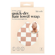 <img alt="Kitsch, Quick-Dry Hair Towel Wrap, Extra Large, Terracotta Checker, 1 Wrap" title="Kitsch, Quick-Dry Hair Towel Wrap, Extra Large, Terracotta Checker, 1 Wrap,810112560695"