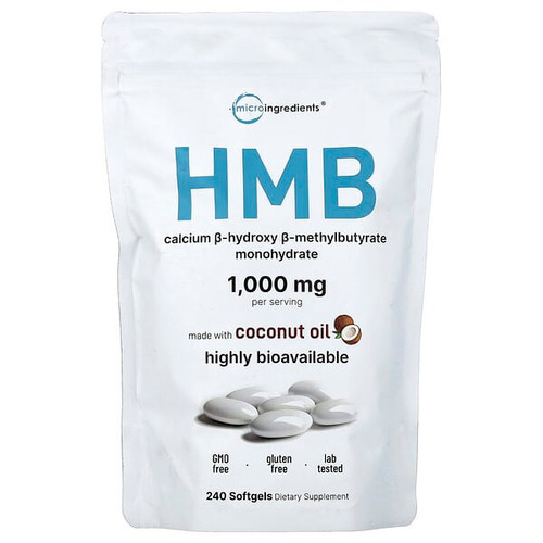 <img alt="Micro Ingredients, HMB, 240 Softgels" title="Micro Ingredients, HMB, 240 Softgels,850074438250"