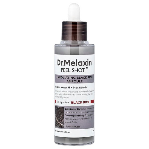 <img alt="Dr.Melaxin, Peel Shot, Exfoliating Black Rice Ampoule, For All Skin Types, 2.7 fl oz (80 ml)" title="Dr.Melaxin, Peel Shot, Exfoliating Black Rice Ampoule, For All Skin Types, 2.7 fl oz (80 ml),8809886482373"