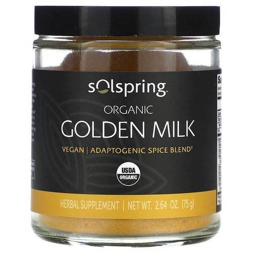 <img alt="Dr. Mercola, Solspring, Organic Golden Milk, 2.64 oz (75 g)" title="Dr. Mercola, Solspring, Organic Golden Milk, 2.64 oz (75 g),810487033138"