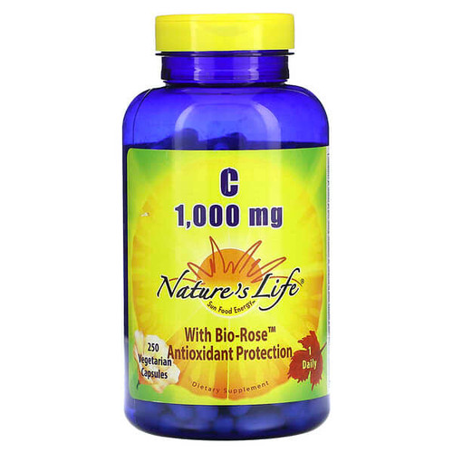 <img alt="Natures Life, Vitamin C With Bio-Rose, 1,000 mg, 250 Vegetarian Capsules" title="Natures Life, Vitamin C With Bio-Rose, 1,000 mg, 250 Vegetarian Capsules,040647003224"