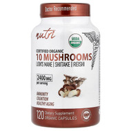 <img alt="Nutri, Organic 10 Mushrooms, 120 Organic Capsules" title="Nutri, Organic 10 Mushrooms, 120 Organic Capsules,810102742803"