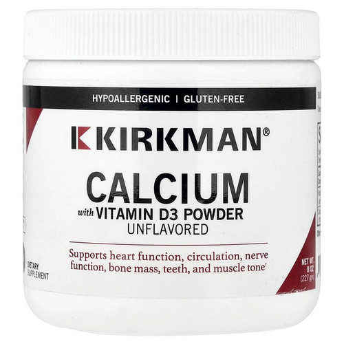 <img alt="Kirkman Labs, Calcium With Vitamin D3 Powder, Unflavored, 8 oz (227 g)" title="Kirkman Labs, Calcium With Vitamin D3 Powder, Unflavored, 8 oz (227 g),812325020287"