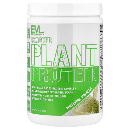 <img alt="EVLution Nutrition, Stacked Plant Protein, Natural Vanilla, 0.66 lb (300 g)" title="EVLution Nutrition, Stacked Plant Protein, Natural Vanilla, 0.66 lb (300 g),810167100693"