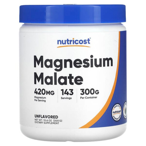 <img alt="Nutricost, Magnesium Malate, Unflavored, 10.6 oz (300 g)" title="Nutricost, Magnesium Malate, Unflavored, 10.6 oz (300 g),810014672946"