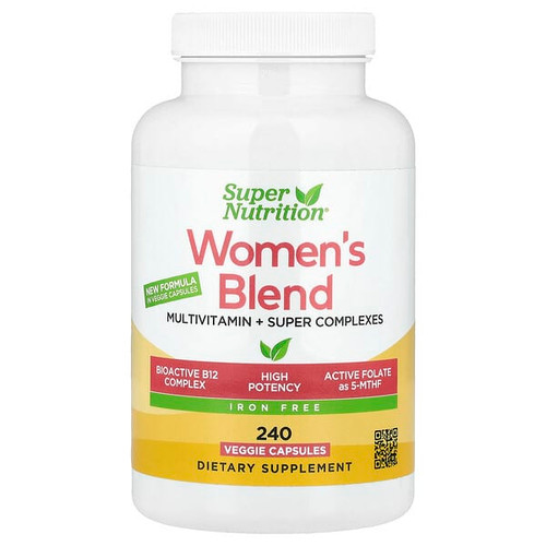 <img alt="Super Nutrition, Womens Multivitamin with  Super Herb & Flower Complex, a Super BlueGreen Complex, and a Super Spice Complex, Iron Free, 240 Veggie Capsules" title="Super Nutrition, Womens Multivitamin with  Super Herb & Flower Complex, a Super BlueGreen Complex, and a Super Spice Complex, Iron Free, 240 Veggie Capsules,898220023950"