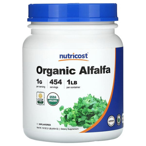 <img alt="Nutricost, Organic Alfalfa Powder, Unflavored, 16 oz (454 g)" title="Nutricost, Organic Alfalfa Powder, Unflavored, 16 oz (454 g),857077008947"