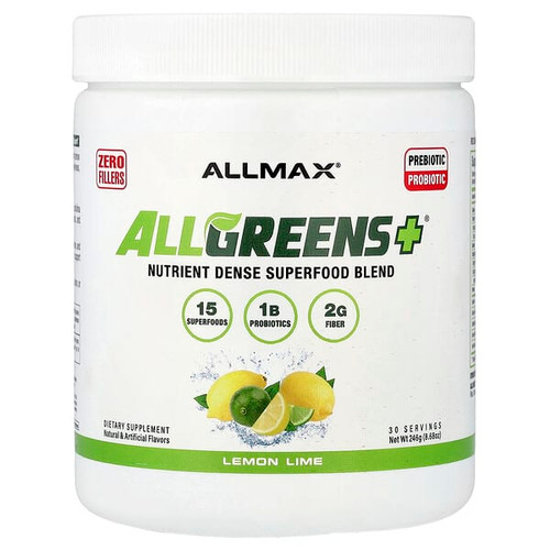<img alt="ALLMAX, ALLGREENS+, Lemon Lime, 8.68 oz (246 g)" title="ALLMAX, ALLGREENS+, Lemon Lime, 8.68 oz (246 g),665553230528"