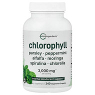 <img alt="Micro Ingredients, Chlorophyll, 240 Vegetarian Capsules" title="Micro Ingredients, Chlorophyll, 240 Vegetarian Capsules,850069023935"