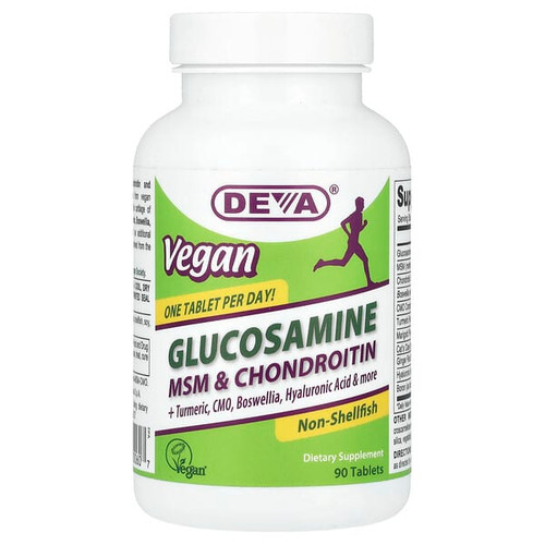 <img alt="Deva, Vegan Glucosamine MSM & Chondroitin, 90 Tablets" title="Deva, Vegan Glucosamine MSM & Chondroitin, 90 Tablets,895634000607"