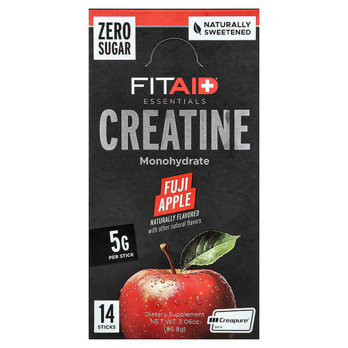 <img alt="FITAID, Essentials, Creatine Monohydrate, Fuji Apple, 14 Sticks, 0.22 oz (6.2 g) Each" title="FITAID, Essentials, Creatine Monohydrate, Fuji Apple, 14 Sticks, 0.22 oz (6.2 g) Each,810047241751"