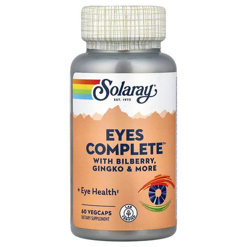 <img alt="Solaray, Eyes Complete with Bilberry, Gingko  & More, 60 VegCaps" title="Solaray, Eyes Complete with Bilberry, Gingko  & More, 60 VegCaps,076280918052"