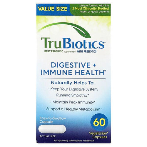 <img alt="TruBiotics, Digestive + Immune Health, 60 Vegetarian Capsules" title="TruBiotics, Digestive + Immune Health, 60 Vegetarian Capsules,852870004158"