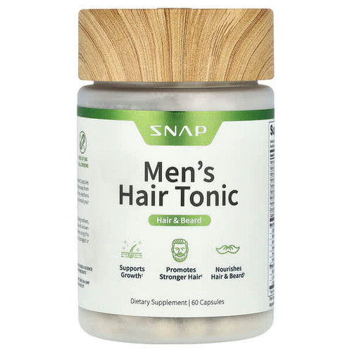 <img alt="Snap Supplements, Mens Hair Tonic, Hair & Beard, 60 Capsules" title="Snap Supplements, Mens Hair Tonic, Hair & Beard, 60 Capsules,850039253164"