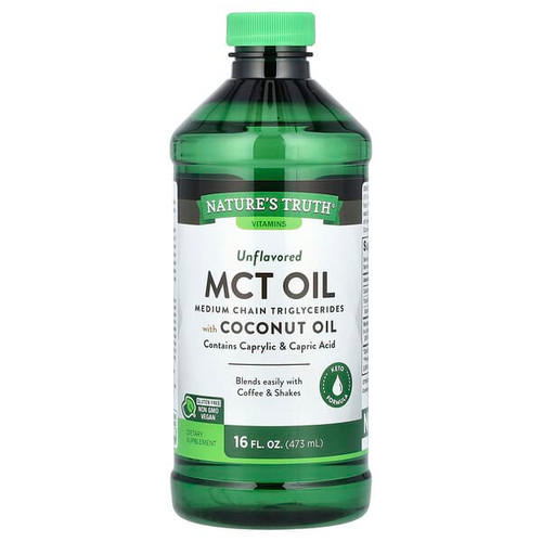 <img alt="Natures Truth, MCT Oil with Coconut Oil, Unflavored, 14 g, 16 fl oz (473 ml)" title="Natures Truth, MCT Oil with Coconut Oil, Unflavored, 14 g, 16 fl oz (473 ml),840093112576"