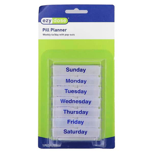 <img alt="Ezy Dose, Pill Planner, Weekly 4X Day with Pop Outs, 1 Count" title="Ezy Dose, Pill Planner, Weekly 4X Day with Pop Outs, 1 Count,025715671802"