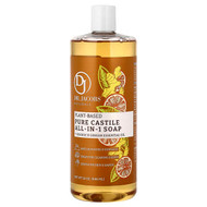 <img alt="Dr. Jacobs Naturals, Plant-Based Pure Castile All-In-1 Soap, Orange & Ginger Essential Oil, 32 oz (946 ml)" title="Dr. Jacobs Naturals, Plant-Based Pure Castile All-In-1 Soap, Orange & Ginger Essential Oil, 32 oz (946 ml),850028613610"