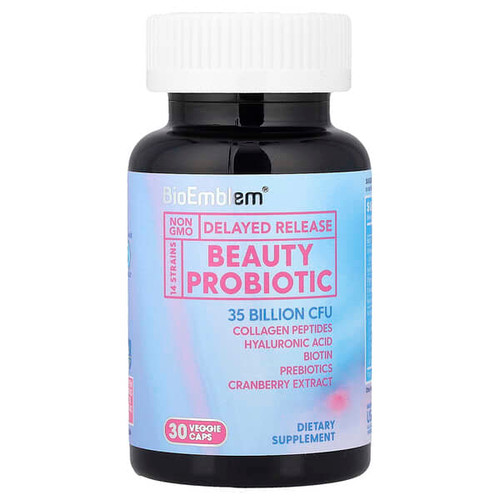 <img alt="BioEmblem, Beauty Probiotic, 30 Veggie Caps" title="BioEmblem, Beauty Probiotic, 30 Veggie Caps,810163820076"