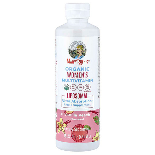 <img alt="MaryRuths, Organic Womens Multivitamin Liposomal, Vanilla Peach, 15.22 fl oz (450 ml)" title="MaryRuths, Organic Womens Multivitamin Liposomal, Vanilla Peach, 15.22 fl oz (450 ml),850029392743"
