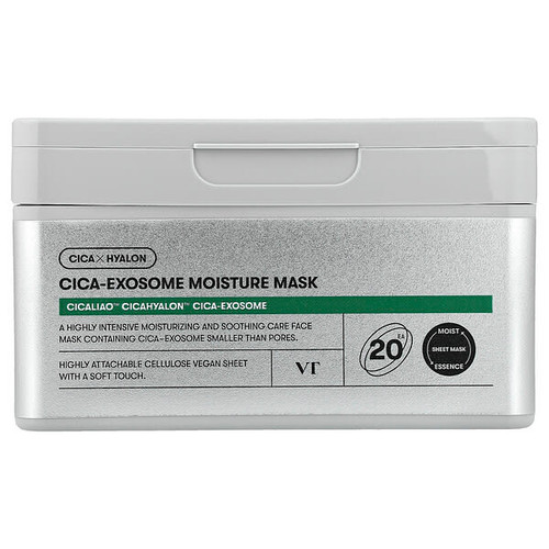 <img alt="VT Cosmetics, Cica-Exosome Moisture Beauty Mask, 20 Sheets, 350 g" title="VT Cosmetics, Cica-Exosome Moisture Beauty Mask, 20 Sheets, 350 g,8803463003593"