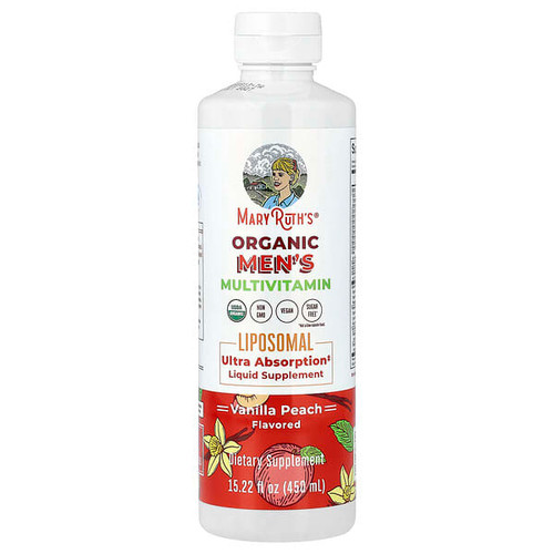 <img alt="MaryRuths, Organic Mens Multivitamin Liposomal, Vanilla Peach, 15.22 fl oz (450 ml)" title="MaryRuths, Organic Mens Multivitamin Liposomal, Vanilla Peach, 15.22 fl oz (450 ml),850029392767"