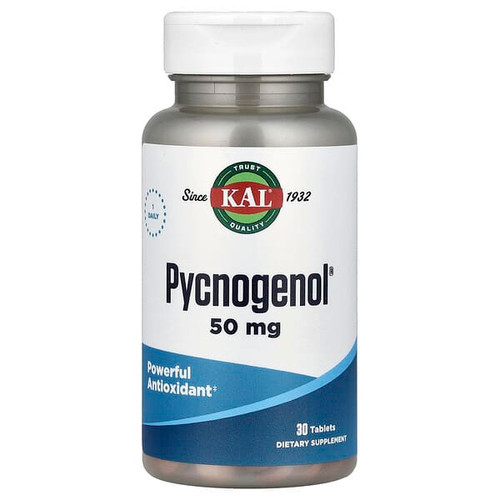 <img alt="KAL, Pycnogenolv, 50 mg, 30 Tablets" title="KAL, Pycnogenolv, 50 mg, 30 Tablets,021245850304"