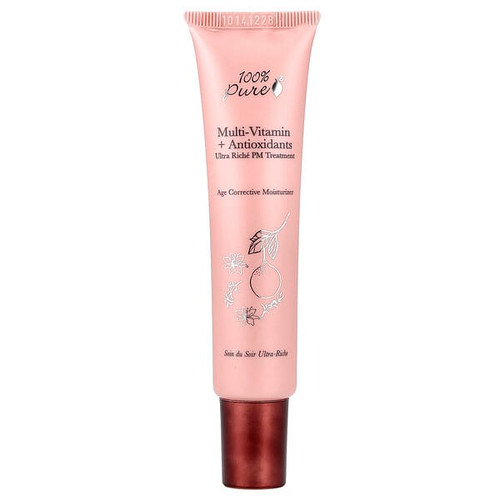 <img alt="100% PURE, Multi-Vitamin + Antioxidants Ultra Riche PM Treatment, 1.4 fl oz (40 ml)" title="100% PURE, Multi-Vitamin + Antioxidants Ultra Riche PM Treatment, 1.4 fl oz (40 ml),843585101355"