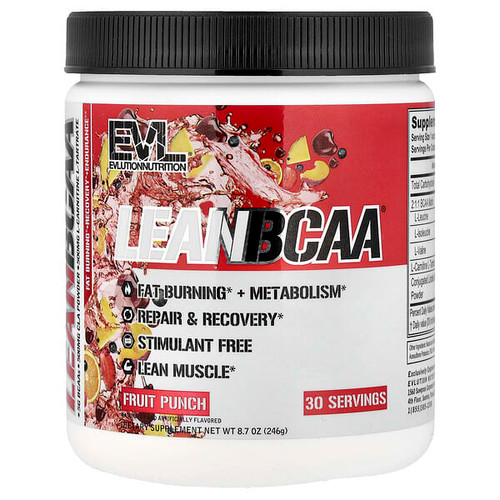 <img alt="EVLution Nutrition, Lean BCAA, Fruit Punch, 8.7 oz (246 g)" title="EVLution Nutrition, Lean BCAA, Fruit Punch, 8.7 oz (246 g),818901029354"