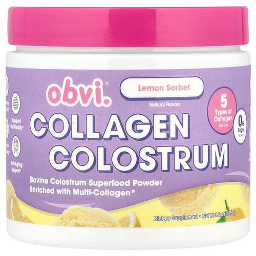 <img alt="Obvi, Collagen Colostrum, Lemon Sorbet , 3.8 oz (107.5 g)" title="Obvi, Collagen Colostrum, Lemon Sorbet , 3.8 oz (107.5 g),850058325354"