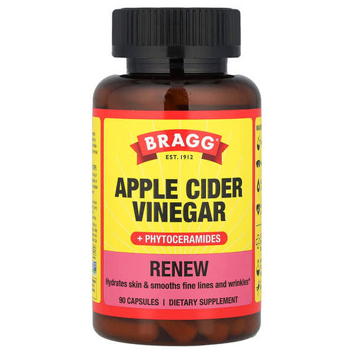 <img alt="Bragg, Renew, Apple Cider Vinegar + Phytoceramides, 90 Capsules" title="Bragg, Renew, Apple Cider Vinegar + Phytoceramides, 90 Capsules,074305090073"