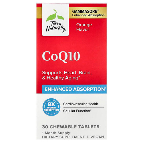 <img alt="Terry Naturally, CoQ10, Orange, 30 Chewable Tablets (100 mg per Tablet)" title="Terry Naturally, CoQ10, Orange, 30 Chewable Tablets (100 mg per Tablet),367703108434"