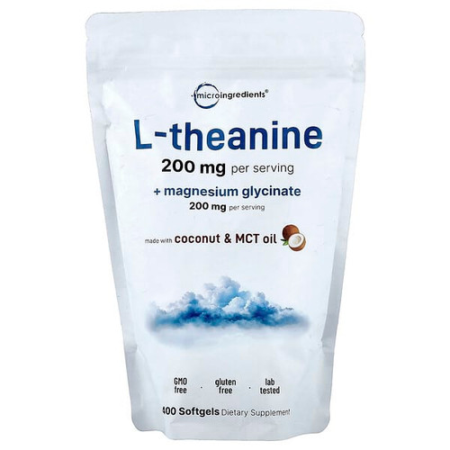<img alt="Micro Ingredients, L-Theanine + Magnesium Glycinate , 400 Softgels" title="Micro Ingredients, L-Theanine + Magnesium Glycinate , 400 Softgels,850069023218"