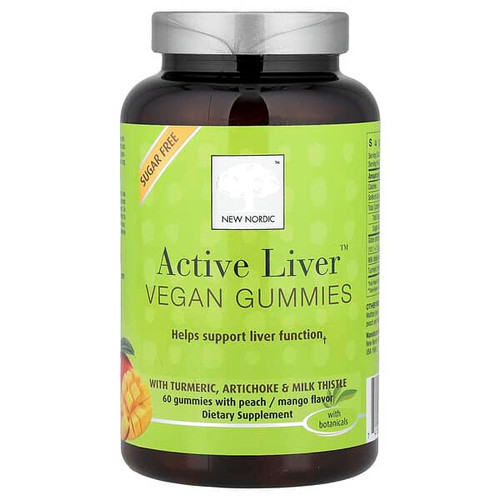 <img alt="New Nordic, Active Liver Vegan Gummies, Peach-Mango, 60 Gummies" title="New Nordic, Active Liver Vegan Gummies, Peach-Mango, 60 Gummies,741805001440"