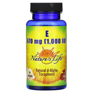<img alt="Natures Life, Vitamin E, 670 mg (1,000 IU), 50 Softgels" title="Natures Life, Vitamin E, 670 mg (1,000 IU), 50 Softgels,040647002098"