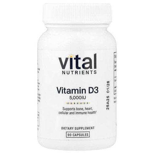 <img alt="Vital Nutrients, Vitamin D3,  125 mcg (5,000 IU), 90 Capsules" title="Vital Nutrients, Vitamin D3,  125 mcg (5,000 IU), 90 Capsules,693465539118"