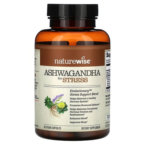 <img alt="NatureWise, Ashwagandha for Stress, 60 Vegan Capsules" title="NatureWise, Ashwagandha for Stress, 60 Vegan Capsules,858081006776"