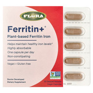 <img alt="Flora, Ferritin+, Plant-Based Ferritin Iron, 30 Delayed Release Vegan Capsules (20 mg per Capsule)" title="Flora, Ferritin+, Plant-Based Ferritin Iron, 30 Delayed Release Vegan Capsules (20 mg per Capsule),061998647257"
