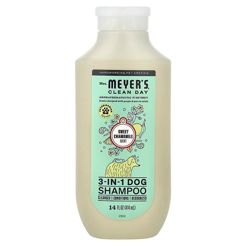 <img alt="Mrs. Meyers Clean Day, 3-In-1 Dog Shampoo, Sweet Chamomile, 14 fl oz (414 ml)" title="Mrs. Meyers Clean Day, 3-In-1 Dog Shampoo, Sweet Chamomile, 14 fl oz (414 ml),808124121546"