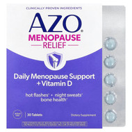 <img alt="AZO, Menopause Relief, Daily Menopause Support + Vitamin D, 30 Tablets" title="AZO, Menopause Relief, Daily Menopause Support + Vitamin D, 30 Tablets,787651760605"