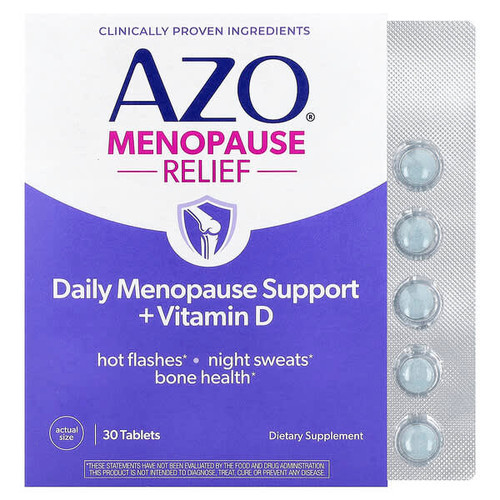 <img alt="AZO, Menopause Relief, Daily Menopause Support + Vitamin D, 30 Tablets" title="AZO, Menopause Relief, Daily Menopause Support + Vitamin D, 30 Tablets,787651760605"