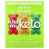<img alt="Kiss My Keto, Gummy Candy, Sour Bears, 8 Bags, 0.88 oz (25 g)" title="Kiss My Keto, Gummy Candy, Sour Bears, 8 Bags, 0.88 oz (25 g),850026755497"