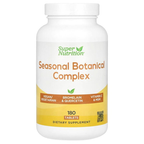 <img alt="Super Nutrition, Seasonal Botanical Complex with Queretin, Bromelain, Vitamin C, Turmeric and Ginger, 180 Tablets" title="Super Nutrition, Seasonal Botanical Complex with Queretin, Bromelain, Vitamin C, Turmeric and Ginger, 180 Tablets,898220024506"