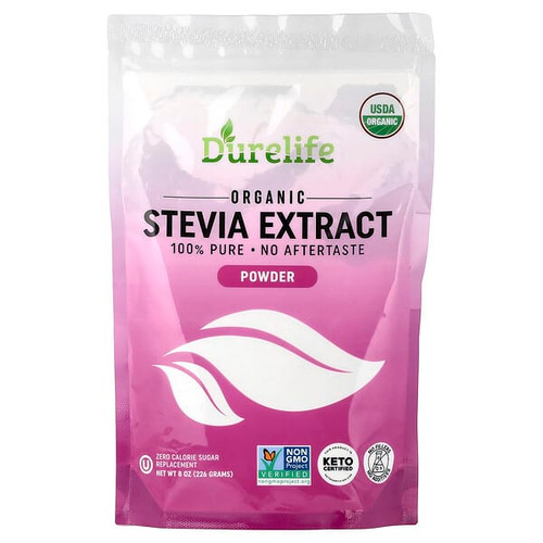 <img alt="DURELIFE, Organic Stevia Extract Powder, 8 oz (226 g)" title="DURELIFE, Organic Stevia Extract Powder, 8 oz (226 g),860011036999"