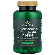 <img alt="Swanson Vitamins, Glucosamine, Chondroitin & MSM with Hyaluronic Acid and Collagen, 90 Capsules" title="Swanson Vitamins, Glucosamine, Chondroitin & MSM with Hyaluronic Acid and Collagen, 90 Capsules,087614022932"
