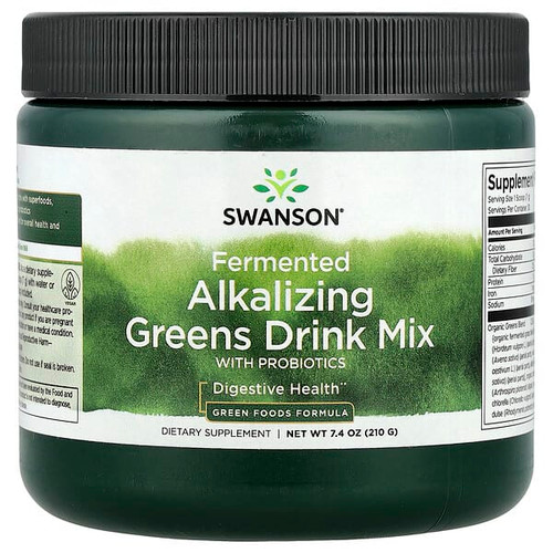 <img alt="Swanson Vitamins, Fermented Alkalizing Greens Drink Mix with Probiotics, 7.4 oz (210 g)" title="Swanson Vitamins, Fermented Alkalizing Greens Drink Mix with Probiotics, 7.4 oz (210 g),087614100067"