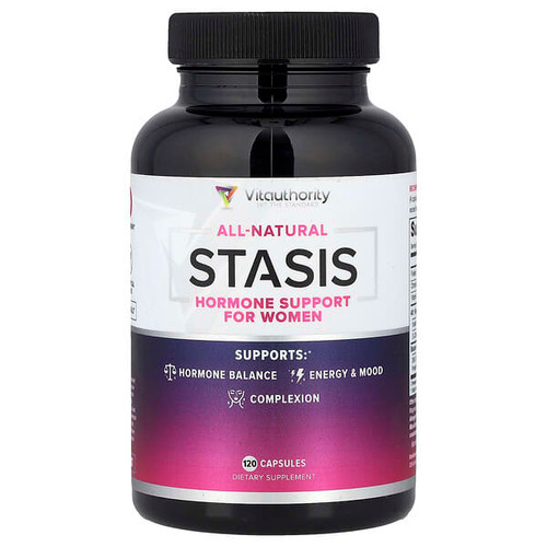 <img alt="Vitauthority, Stasis, Hormone Support For Women, 120 Capsules" title="Vitauthority, Stasis, Hormone Support For Women, 120 Capsules,856360008497"